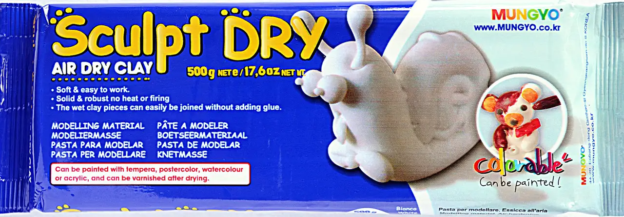 Маса для моделювання 500 г самозастигаюча ``Sculpt Dry`` (MW500), біла, TT6198 MUNGYO