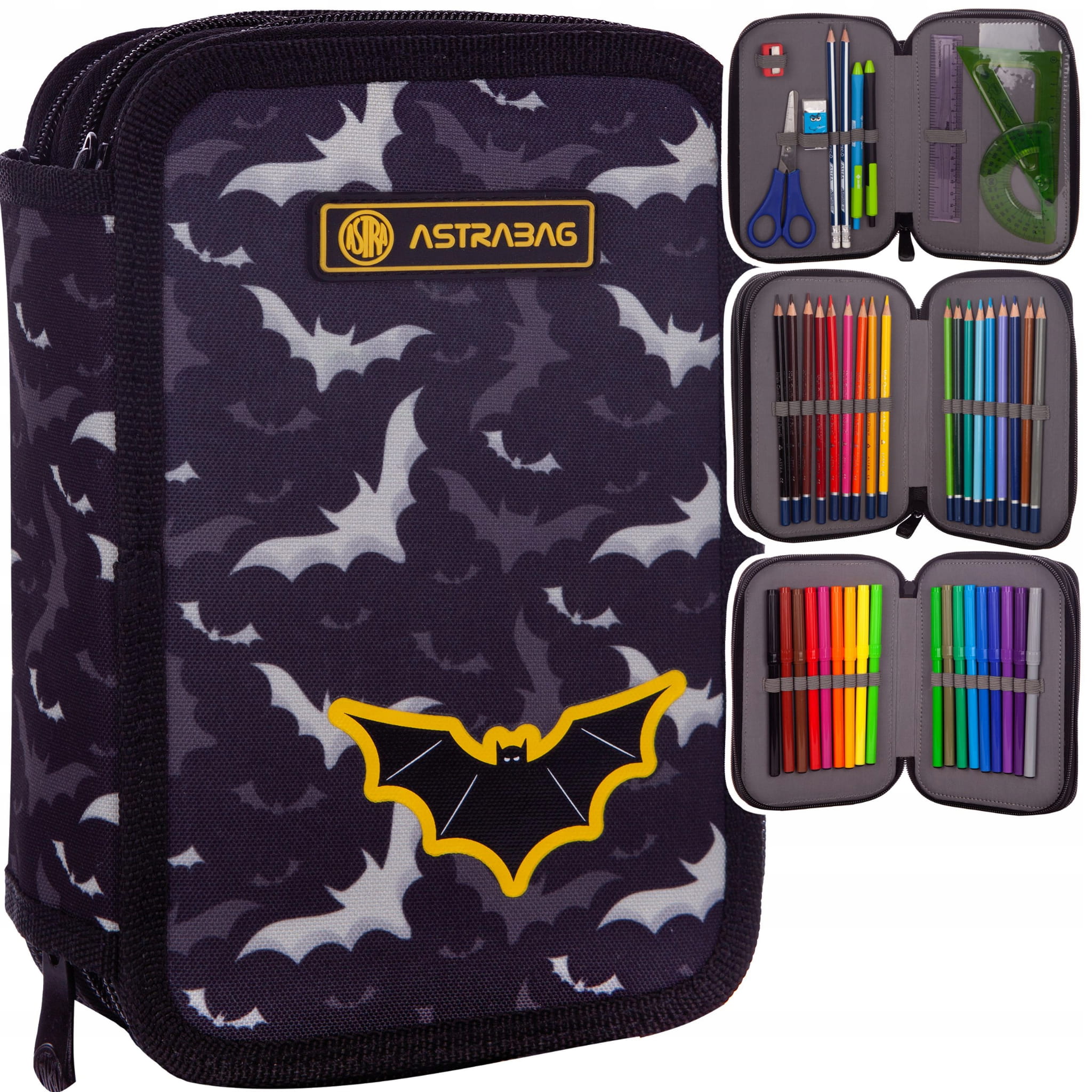 Пенал з наповненням Astrabag AC31 "Night bats", 3 відділення, 503022018 2