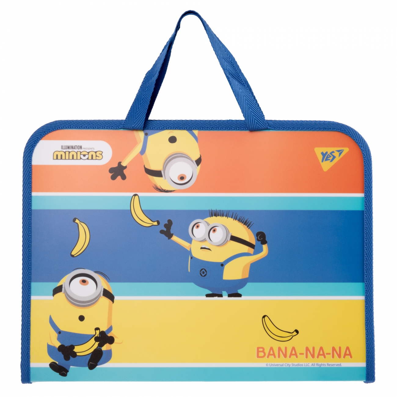 Папка-портфель FC на молнии с ткан. ручками "Minions", 492172 Yes