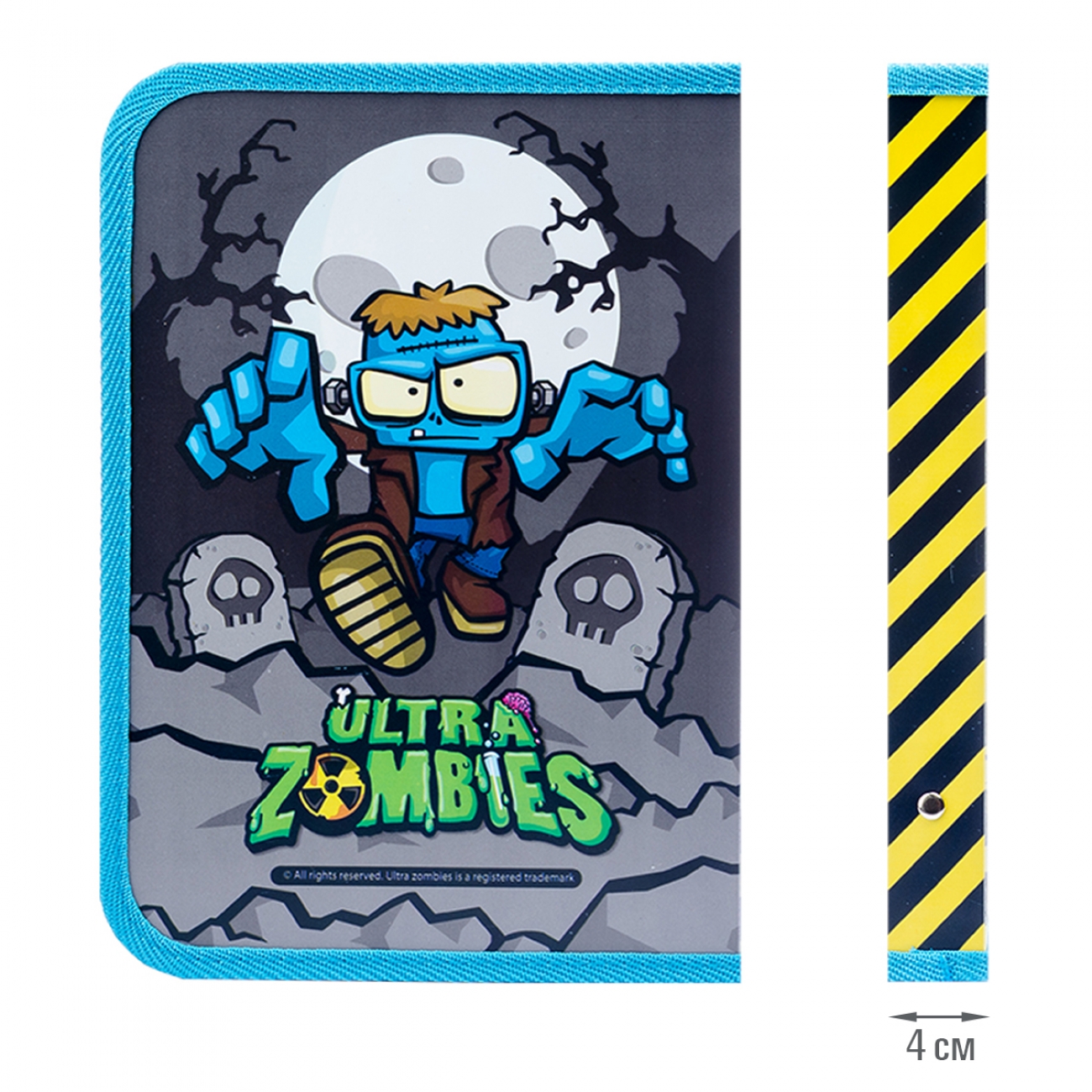 Папка для зошитів пласт. на блискавці B5 "Zombie", 491795 Yes 1
