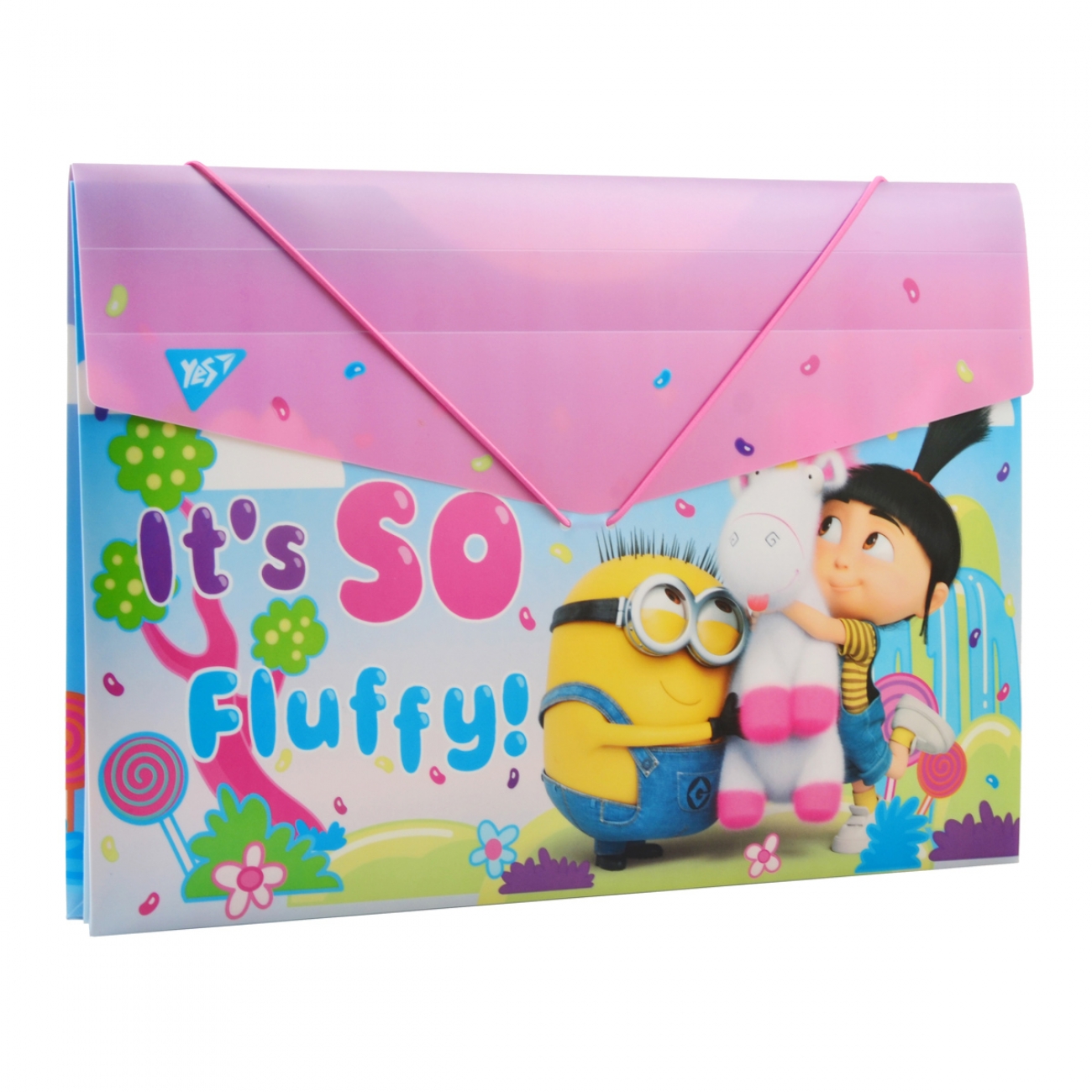 Папка пласт. на гумці 38*25 см "Minions Fluffy", 491684 Yes
