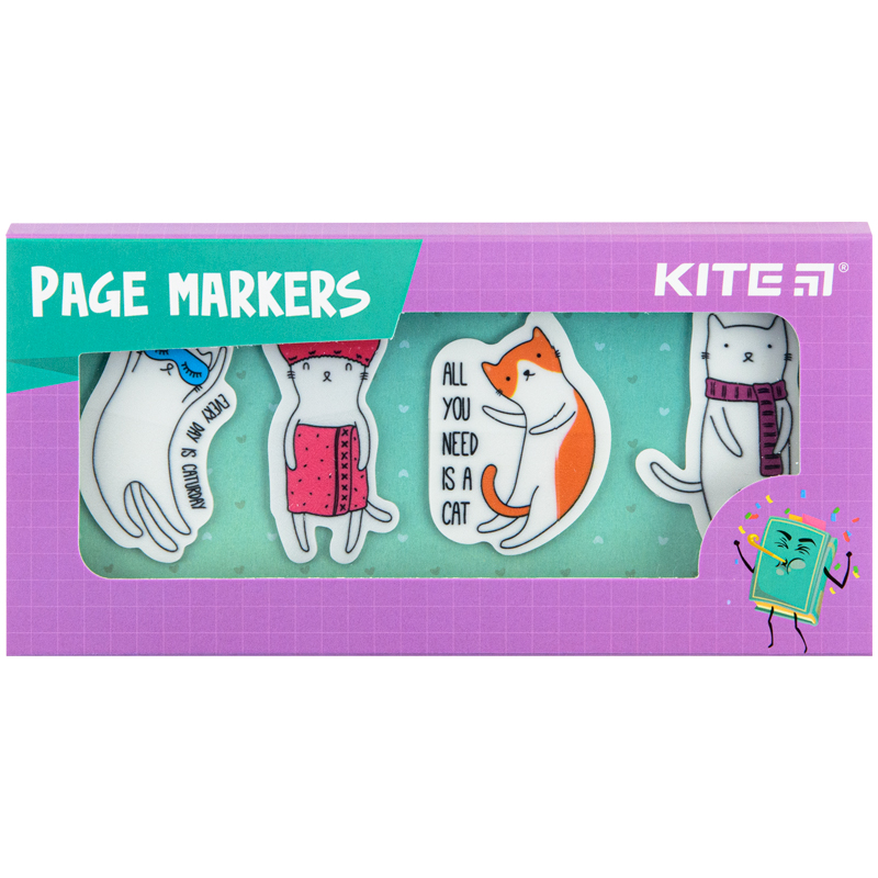 Закладки пластиковые 4x20шт, 35х50 мм, Cats, K22-479-6 1