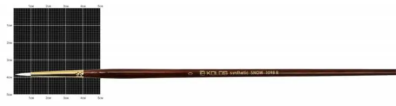 Пензель Синтетика круглий Snow 1098R №00 Kolos 3