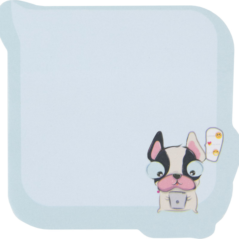Блок бумаги 70*70 мм, 50 л, клейкий слой, Chat dog, K22-298-4