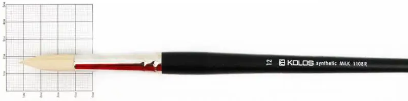 Пензель Синтетика круглий Milk 1108R №12 Kolos 3