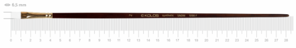 Пензель Синтетика плоский Snow 1098F №10 Kolos 2
