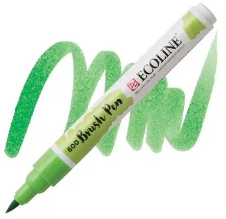 Пензель-ручка Ecoline Brushpen (600), Зелена, Royal Talens 1