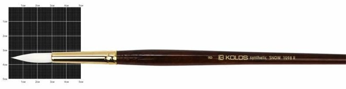 Пензель Синтетика круглий Snow 1098R №8 Kolos 2