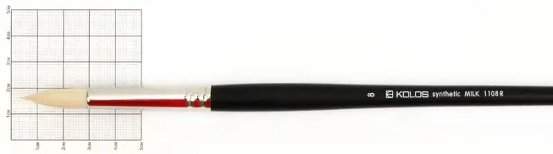Пензель Синтетика круглий Milk 1108R №8 Kolos 1