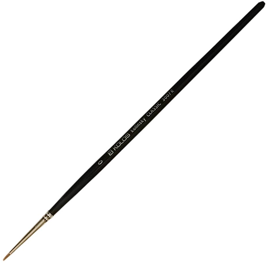 Пензель Колонок круглий Classic 3007R №0 Kolos