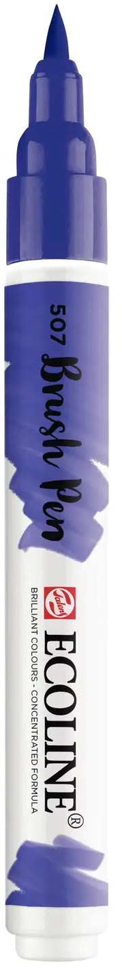 Пензель-ручка Ecoline Brushpen (507), Ультрамарин фіолетовий, Royal Talens
