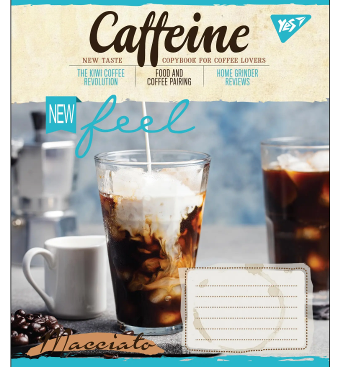 Тетрадь 36 лин. YES Caffeine, 764749 1