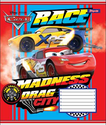 Зошит 12 лін. 1В Cars Race, 764469 2
