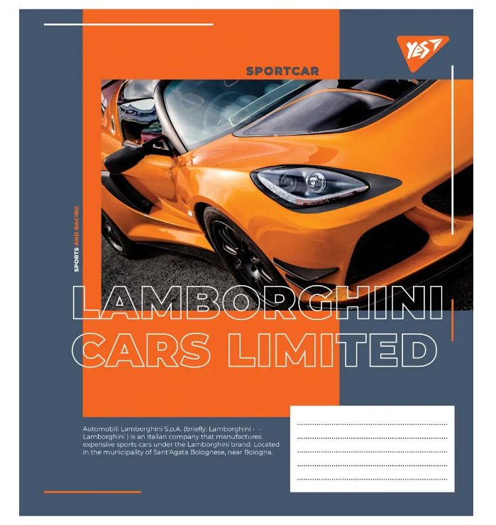 Зошит 96 лін. YES Limited cars, 765062 4