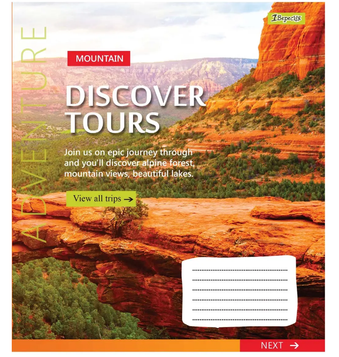 Тетрадь 48 лин. 1В Discover tours, 765472 1