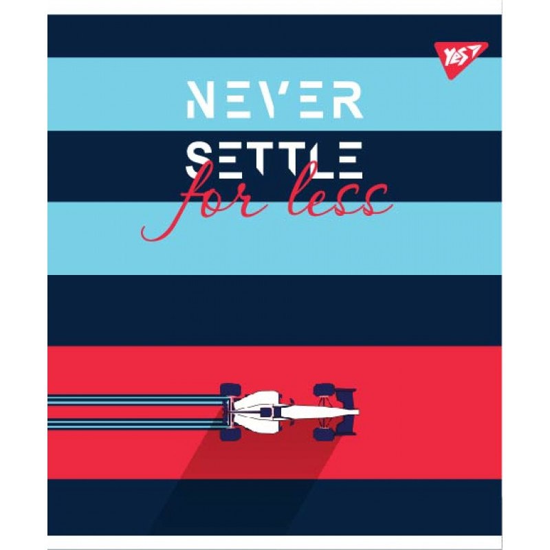 Зошит 12 кос. YES "Never Settle", 764238 2