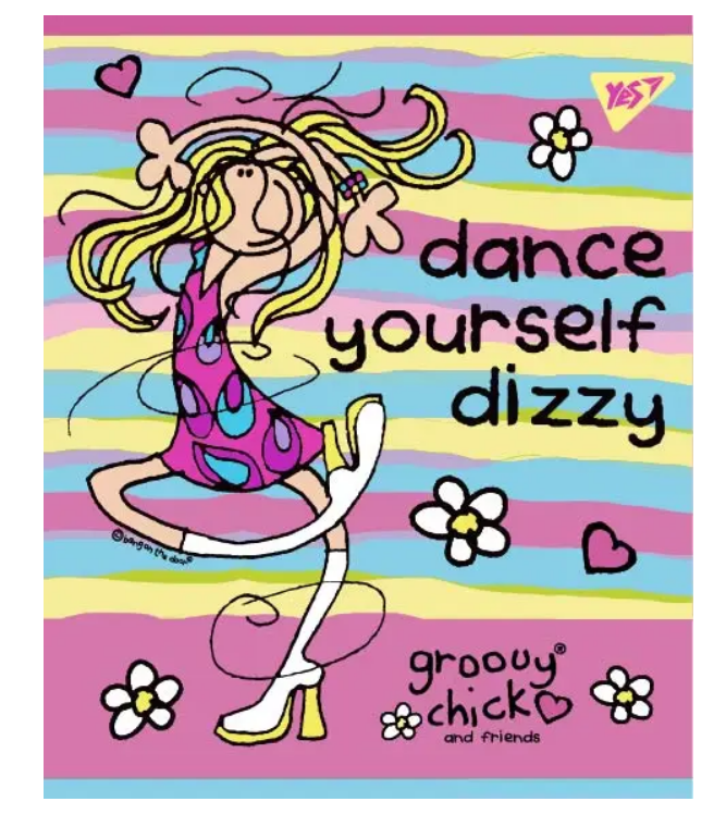 Тетрадь 12 кос. YES Groovy chick, 764510 2