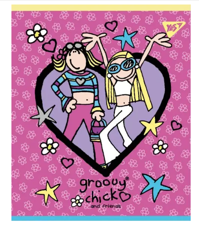 Тетрадь 12 кос. YES Groovy chick, 764510 4