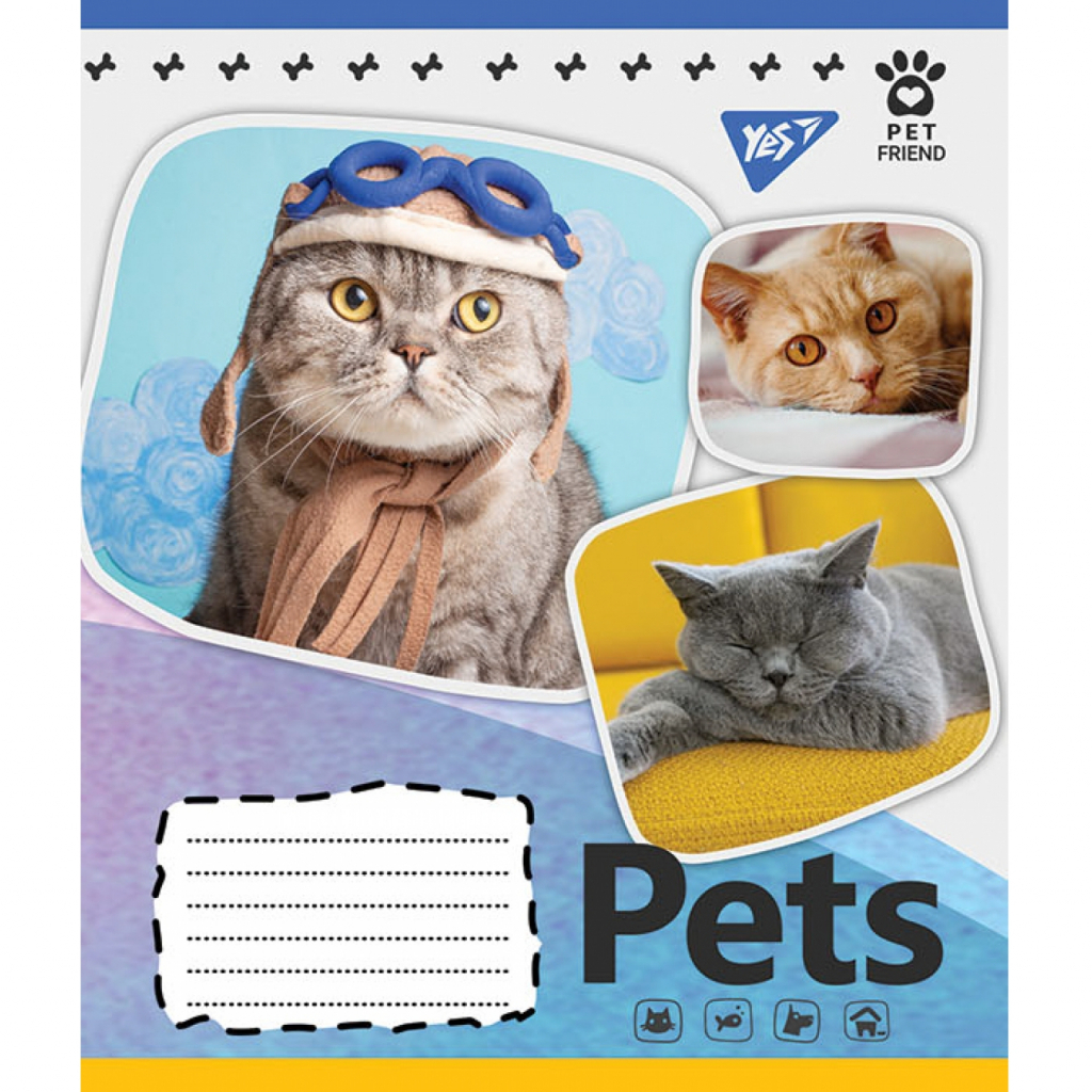 Зошит 12 кос. YES Pets shoot, 765372 1