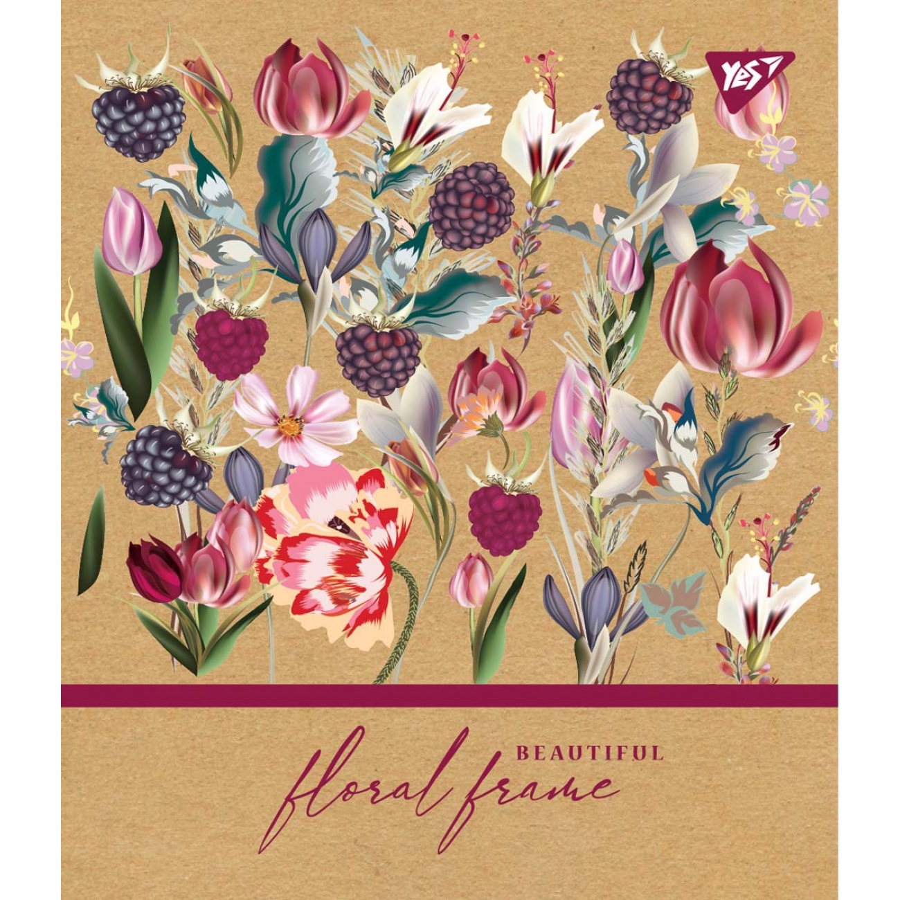 Зошит 18 лін. YES "Floral frame", 765091 2