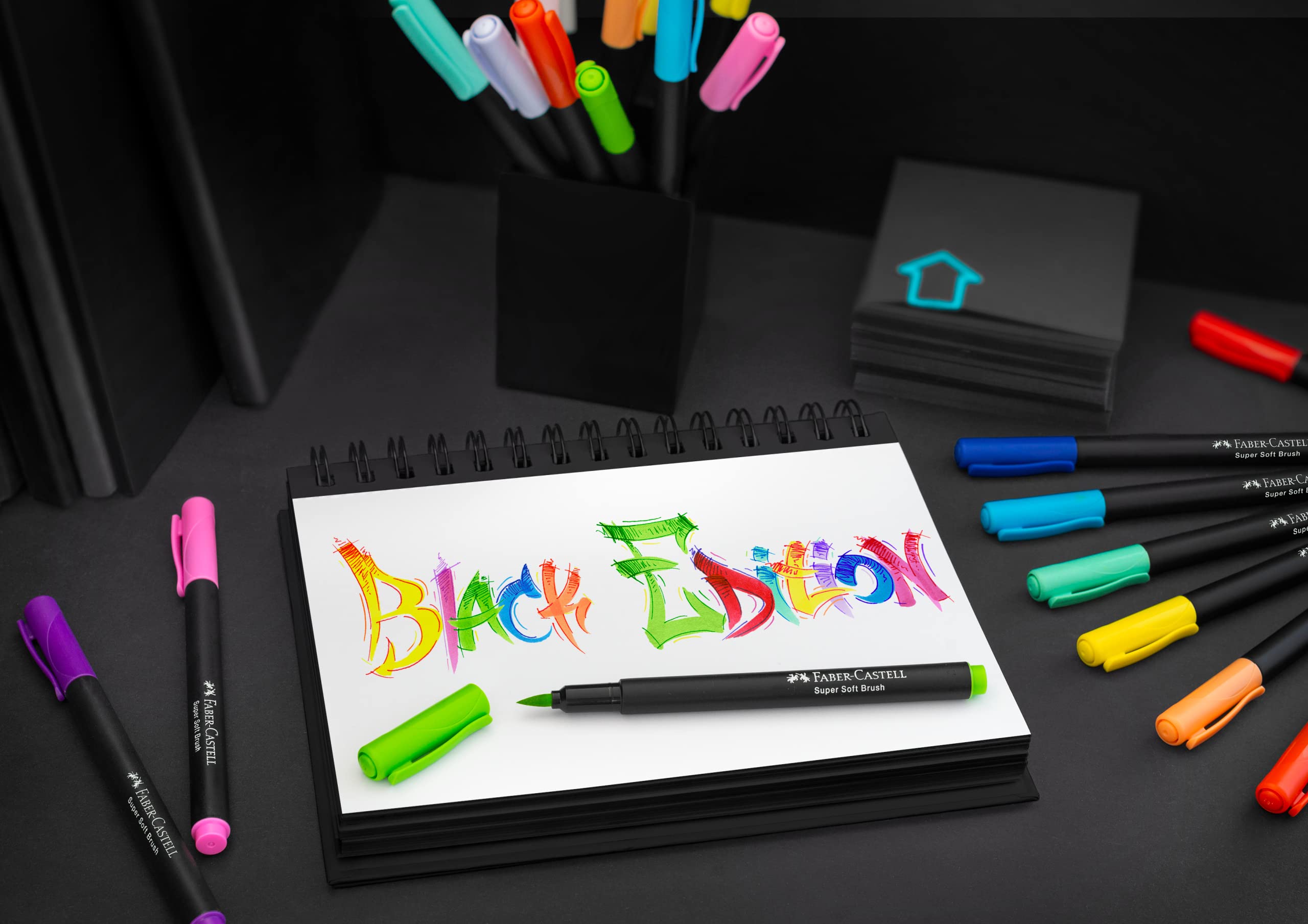 Фломастер-кисть 20 цв. Black Edition, картон, 116452 Faber-Castell 2