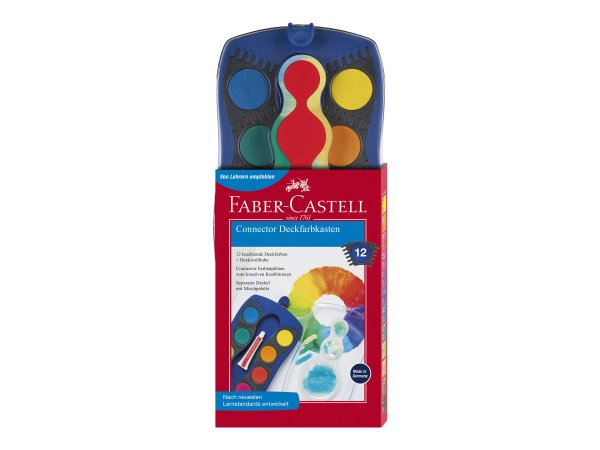 Фарби акварельні сухі 12 кол. Connector, 125001 Faber-Castell