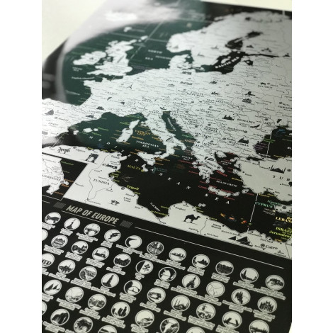 Скретч карта My Map Europe edition, 47*68 см (англ. яз.) ТМ "My Gift" 1