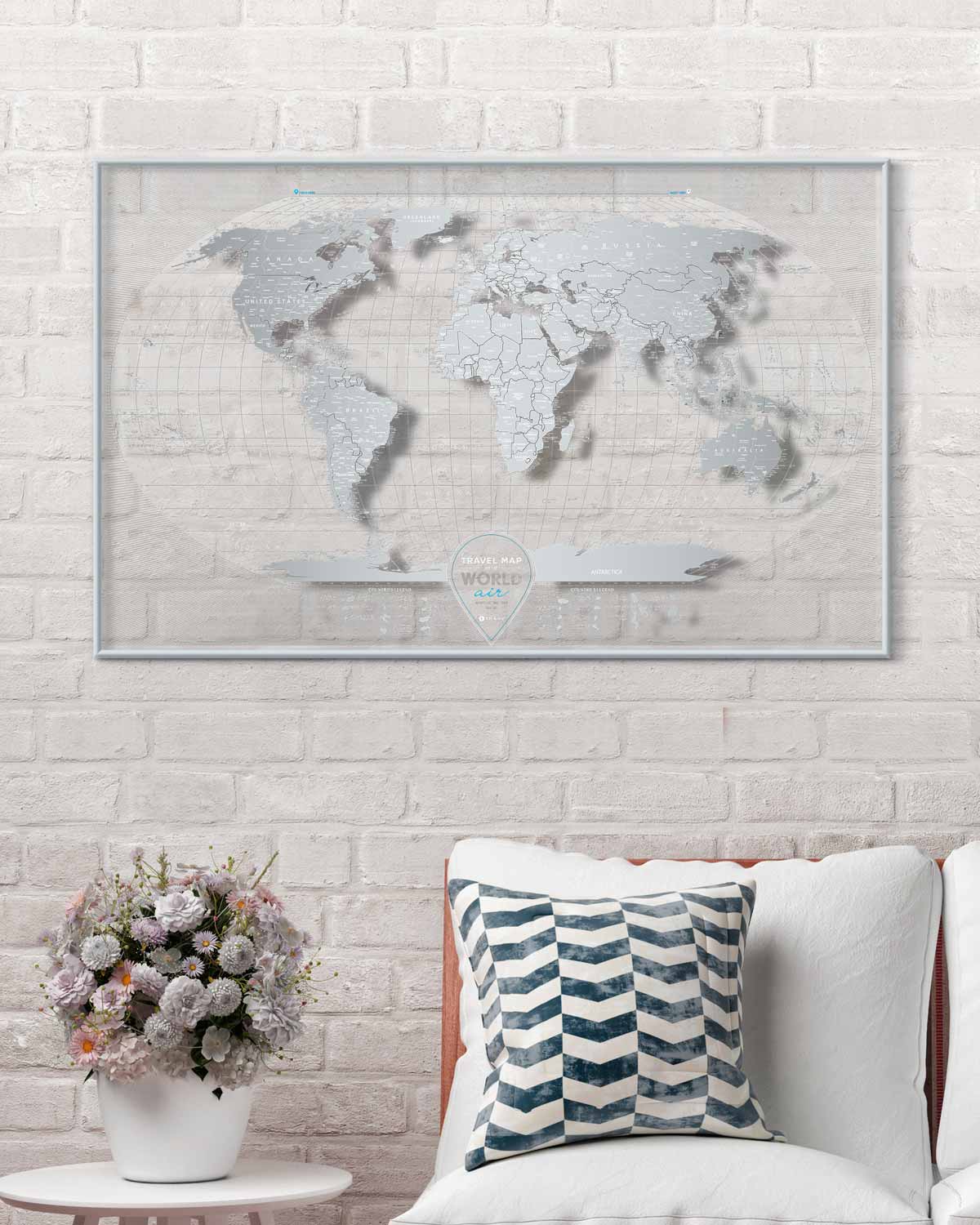 Скретч карта мира "Travel Map AIR World" 96*60 см (англ. язык), ТМ "1dea.me" 1