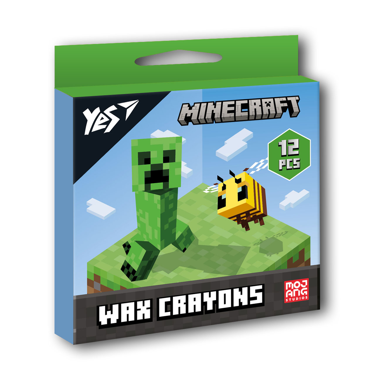 Карандаши YES 12 цв. восковые "Minecraft", 590142