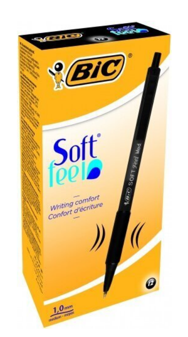 Ручка кулькова чорна Soft feel Клик BIC, 893220 3