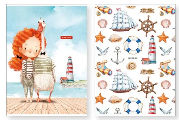 Комплект із 2-х зошитів А5 40 арк. "TwinBook", кл.-нелін. (7698) 4