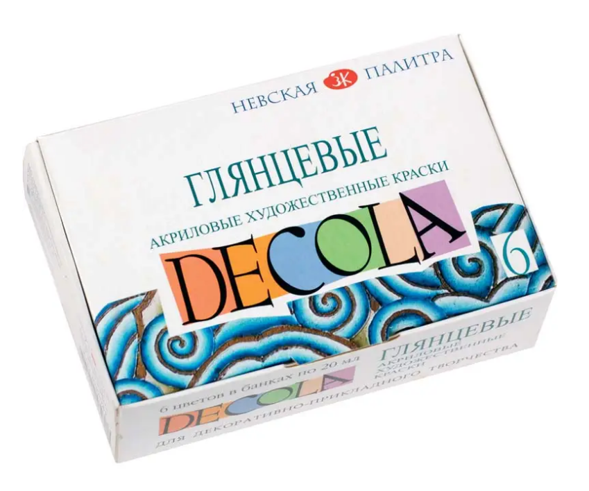 Фарби акрилові глянсова Decola 6 кол. 20мл 2941024