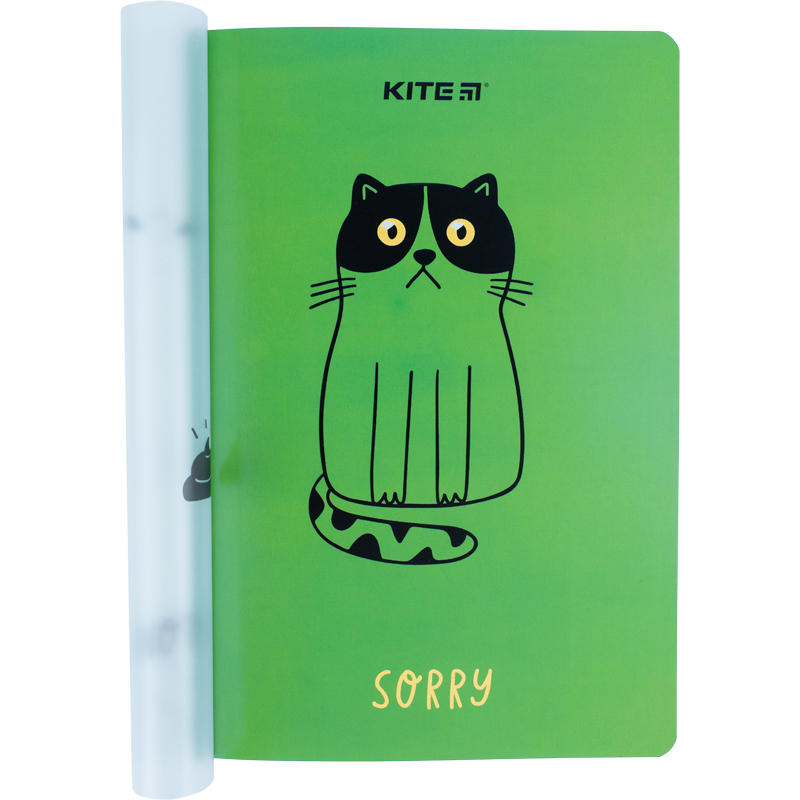 Блокнот пласт. обкл. двійна, "Sorry cat", А5+, 40 арк., K22-460-2 1