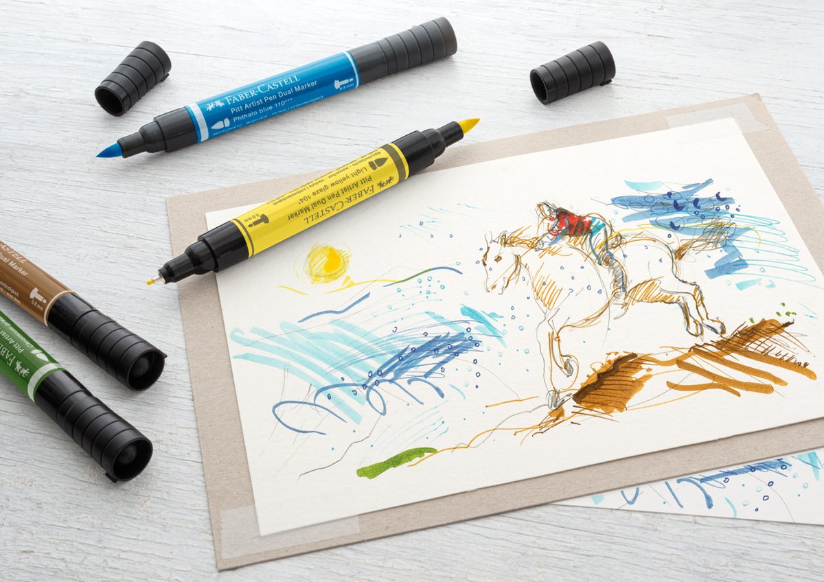 Набір маркерів РІТТ ARTIST PEN 20 шт., двосторонні, 162020 Faber-Castell 3