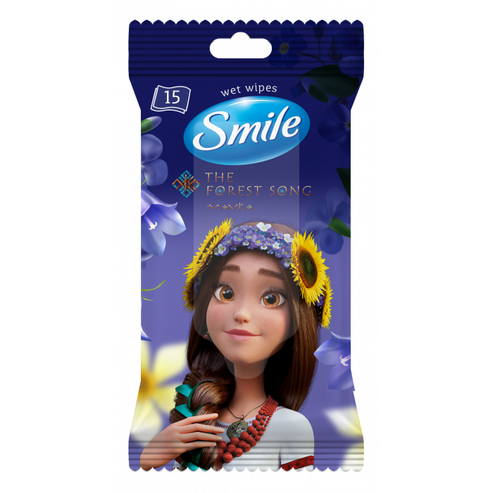 Серветки вологі SMILE "MAVKA" MIX 15 шт, єврослот (52 шт/ящ) 42139170