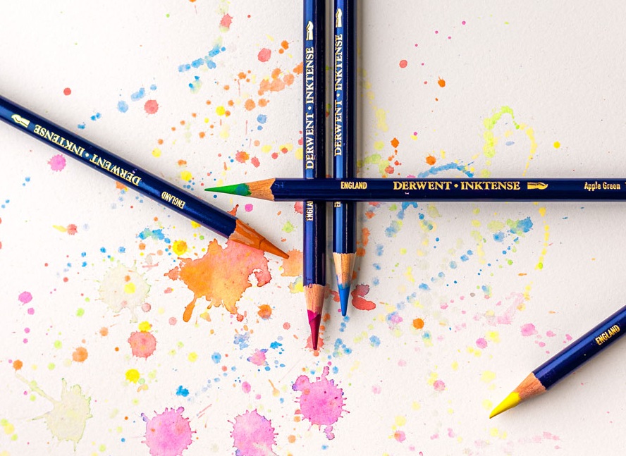 Карандаш акв. "Inktense" (Имитация кит. туши) Голубой темный, Derwent 1