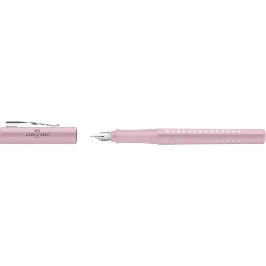 Ручка пір`яна Sparkle F, рожевий корпус, 140878 Faber-Castell 1