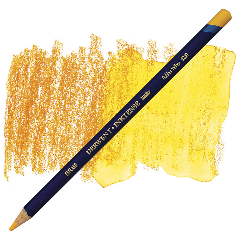 Карандаш акв. "Inktense" (Имитация кит. туши) Желтый золотистый, Derwent