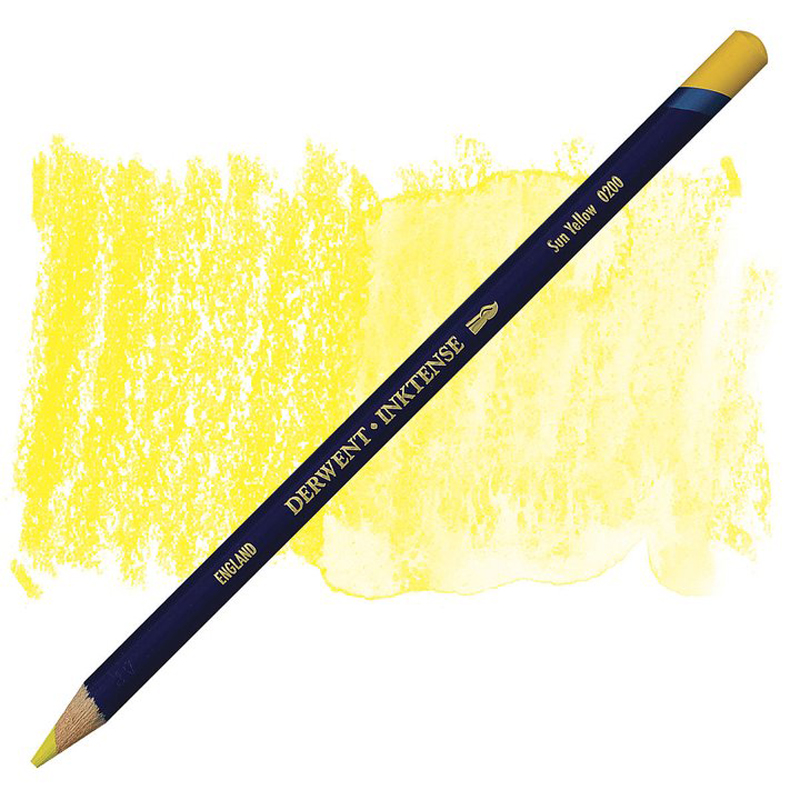 Карандаш акв. "Inktense" (Имитация кит. туши) Желтый солнечный, Derwent