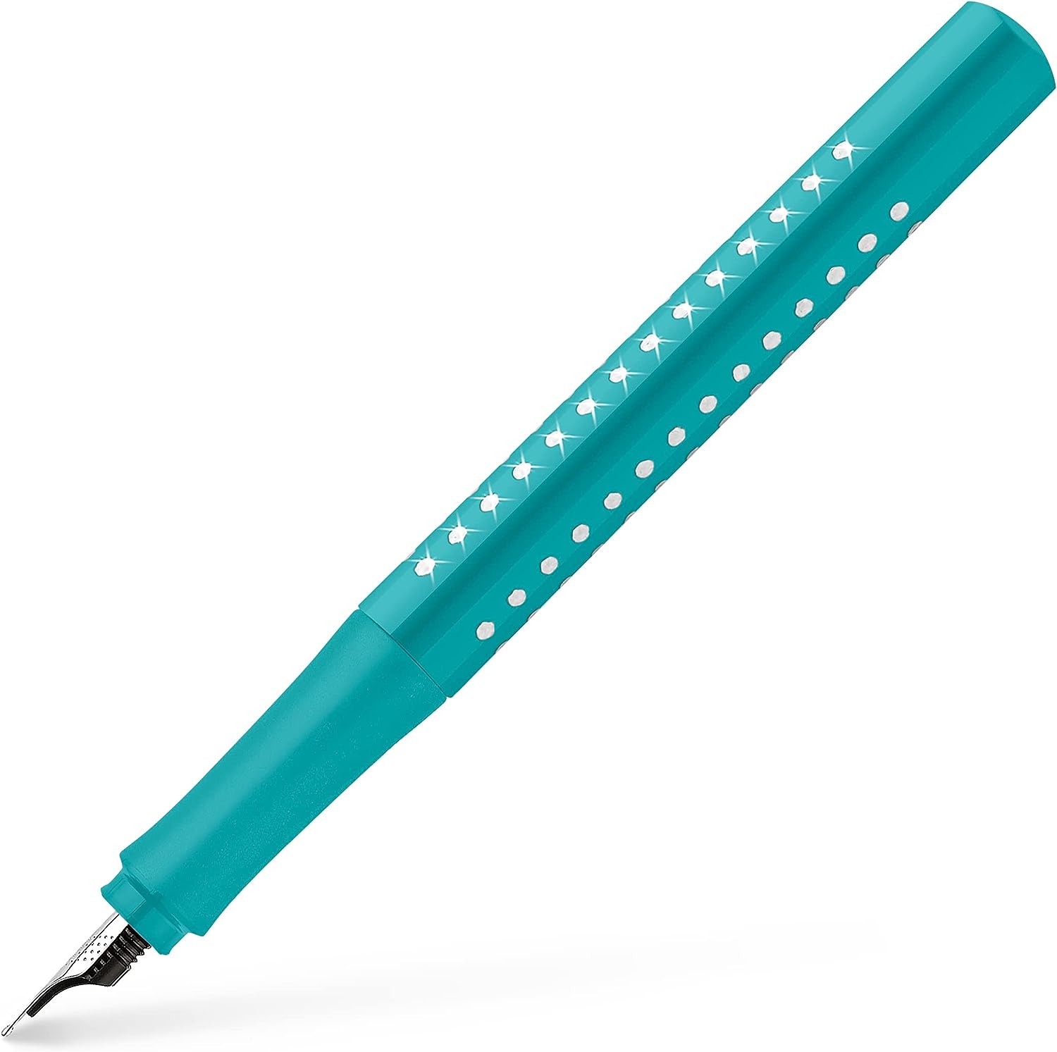 Ручка пір`яна Sparkle F, блакитний корпус, 140879 Faber-Castell