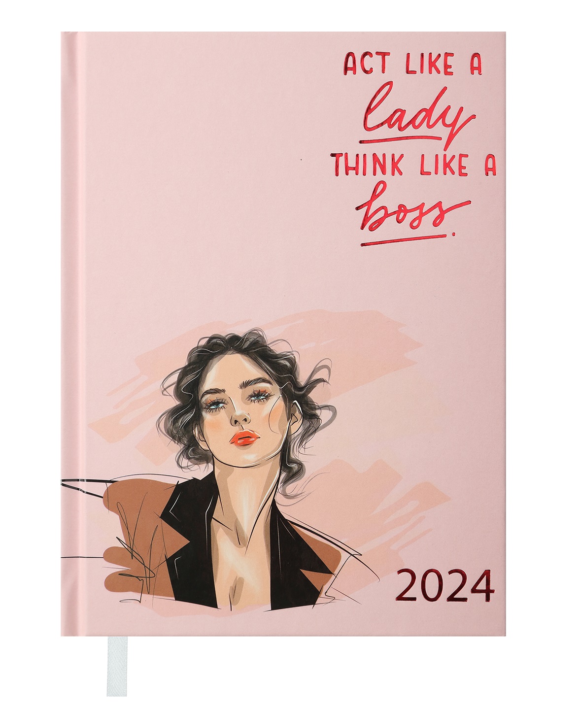 Ежедневник датированный A5, 2024, Women, светло-розовый, BM.2181-43