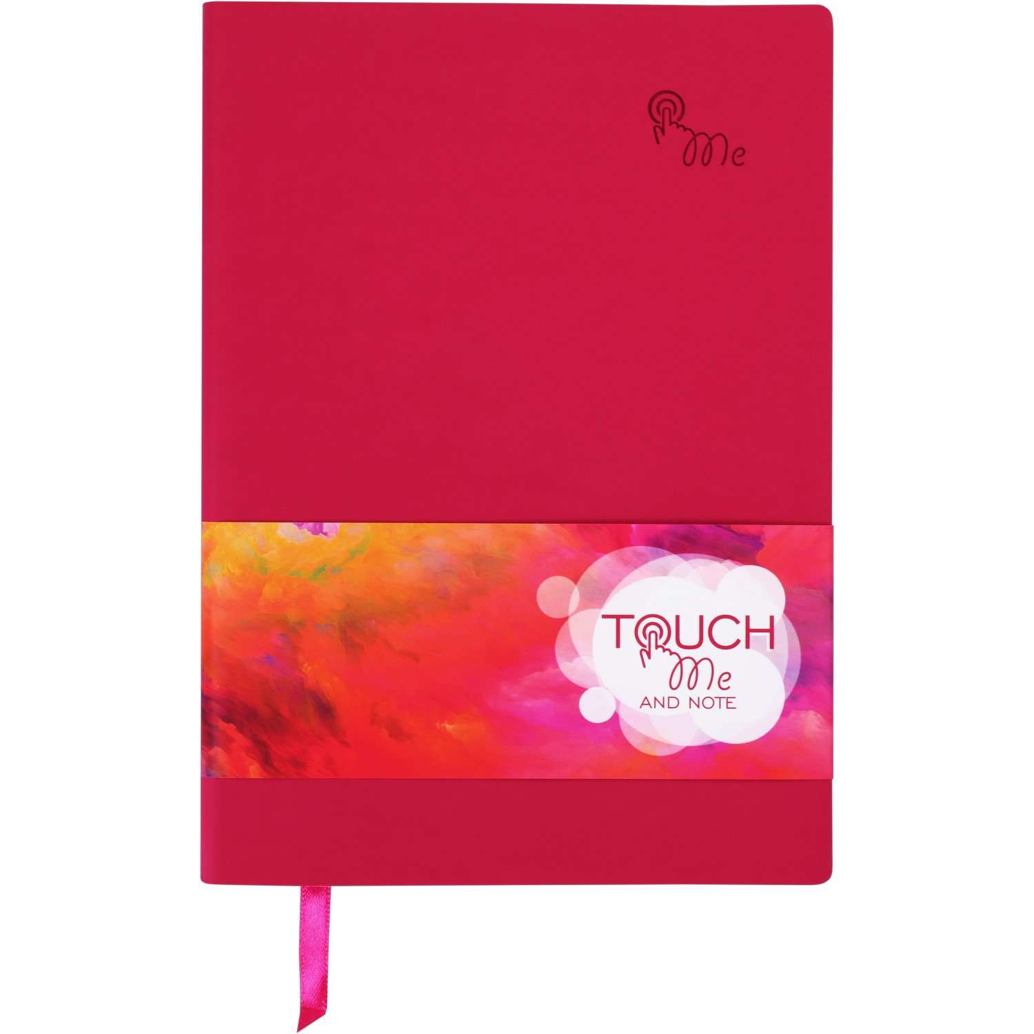 Блокнот деловой Touch Me А5 96 л. чистый, обл. искусственная кожа, малиновий, BM.295002-29