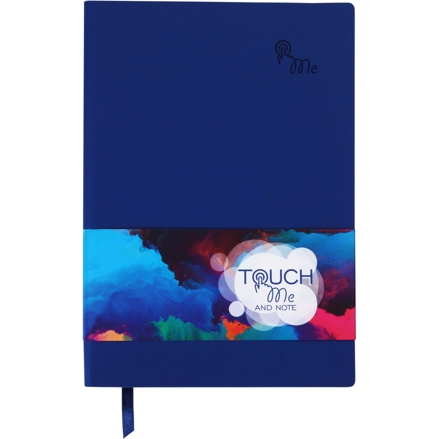 Блокнот деловой Touch Me А5 96 л. чистый, обл. искусственная кожа, синий, BM.295002-03