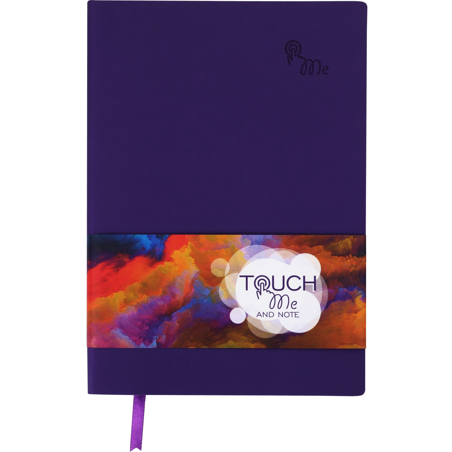 Блокнот деловой Touch Me А5 96 л. чистый, обл. искусственная кожа, фиолетовый, BM.295002-07