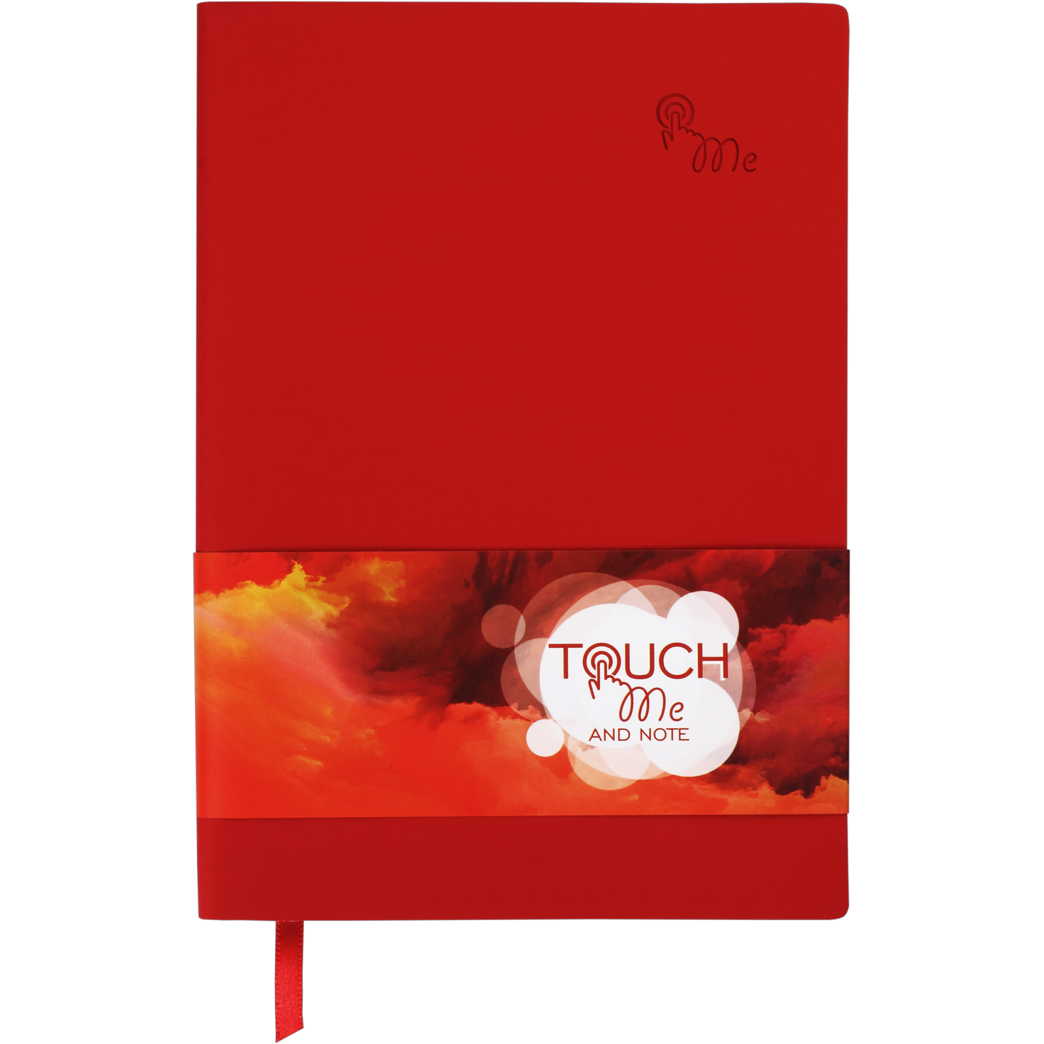 Блокнот деловой Touch Me А5 96 л. чистый, обл. искусственная кожа, красный, BM.295002-05