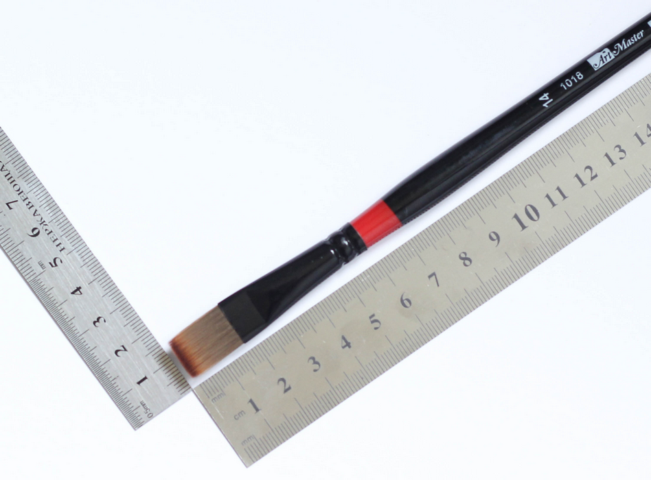 Пензель Синтетика плоский Red stripe 1018 №14 Kolos 2