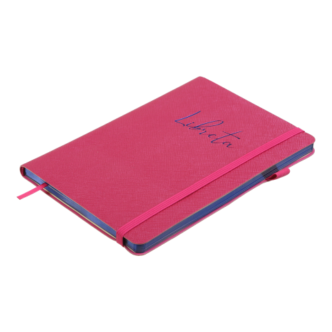 Блокнот діловий Libreta А5 96 арк. чистий, обкл. штучна шкіра, малиновий, BM.295017-29 2