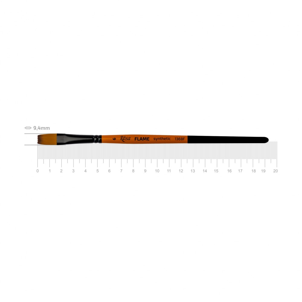 Синтетика плоская  FLAME 1368F, №000, к.р.  кисть ROSA