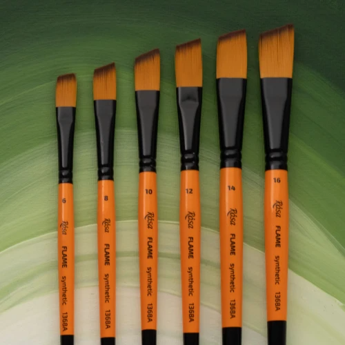 Синтетика угловая  FLAME 1368А, №12, к.р.  кисть ROSA 3