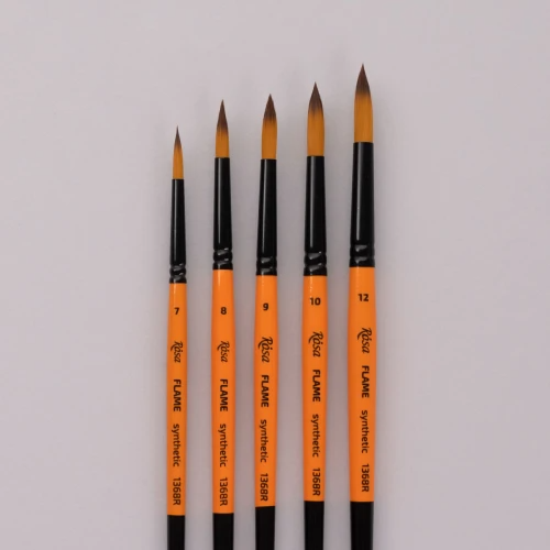 Синтетика круглая FLAME 1368R, №8, к.р. кисть ROSA 2
